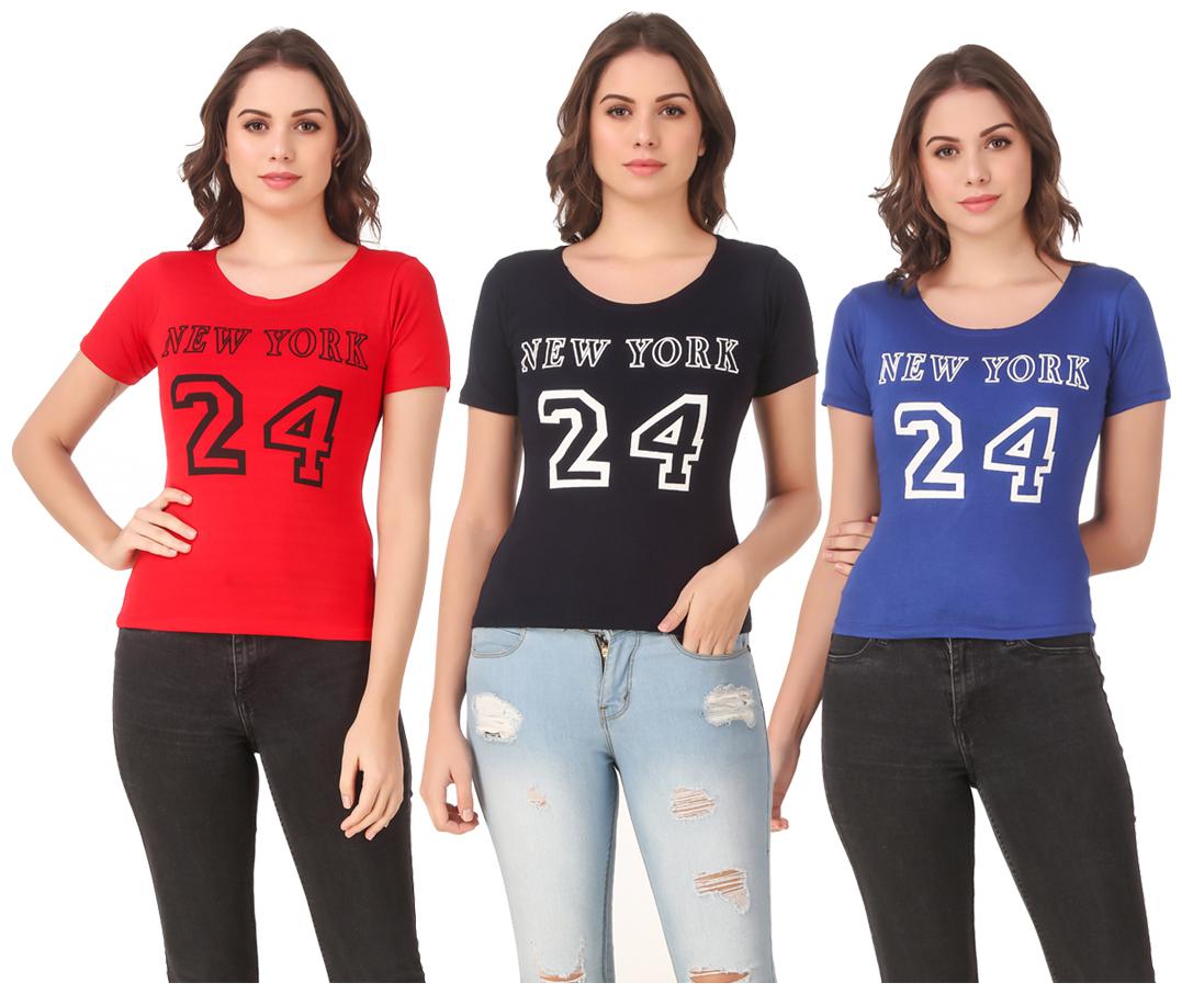 

Krishty Trading Lycra Casual Regular T Shirt Multi