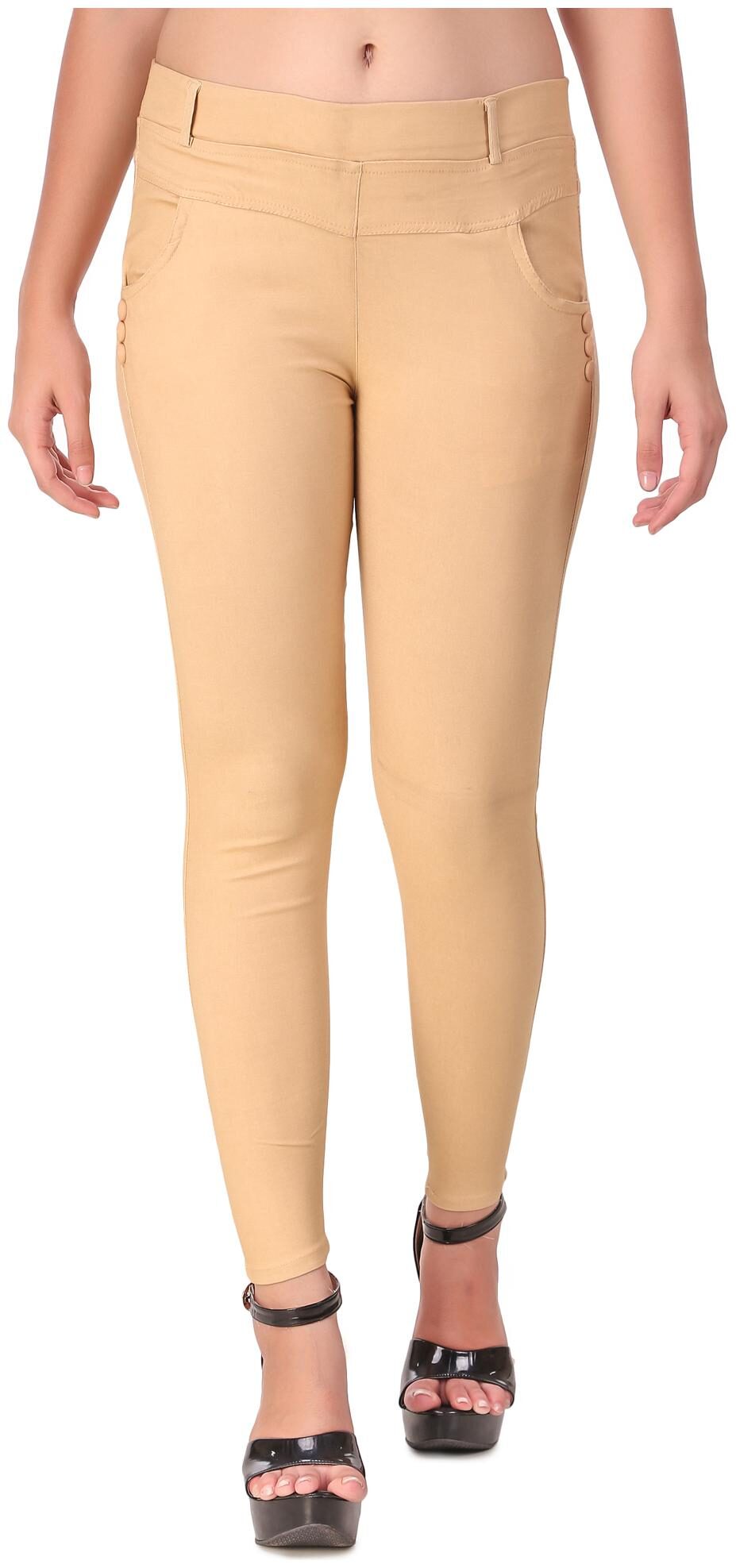 

Krishty Trading Women Beige Skinny fit Jegging