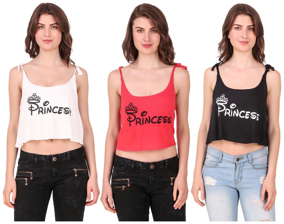 

Krishty Trading Women Printed Crop top - Multi