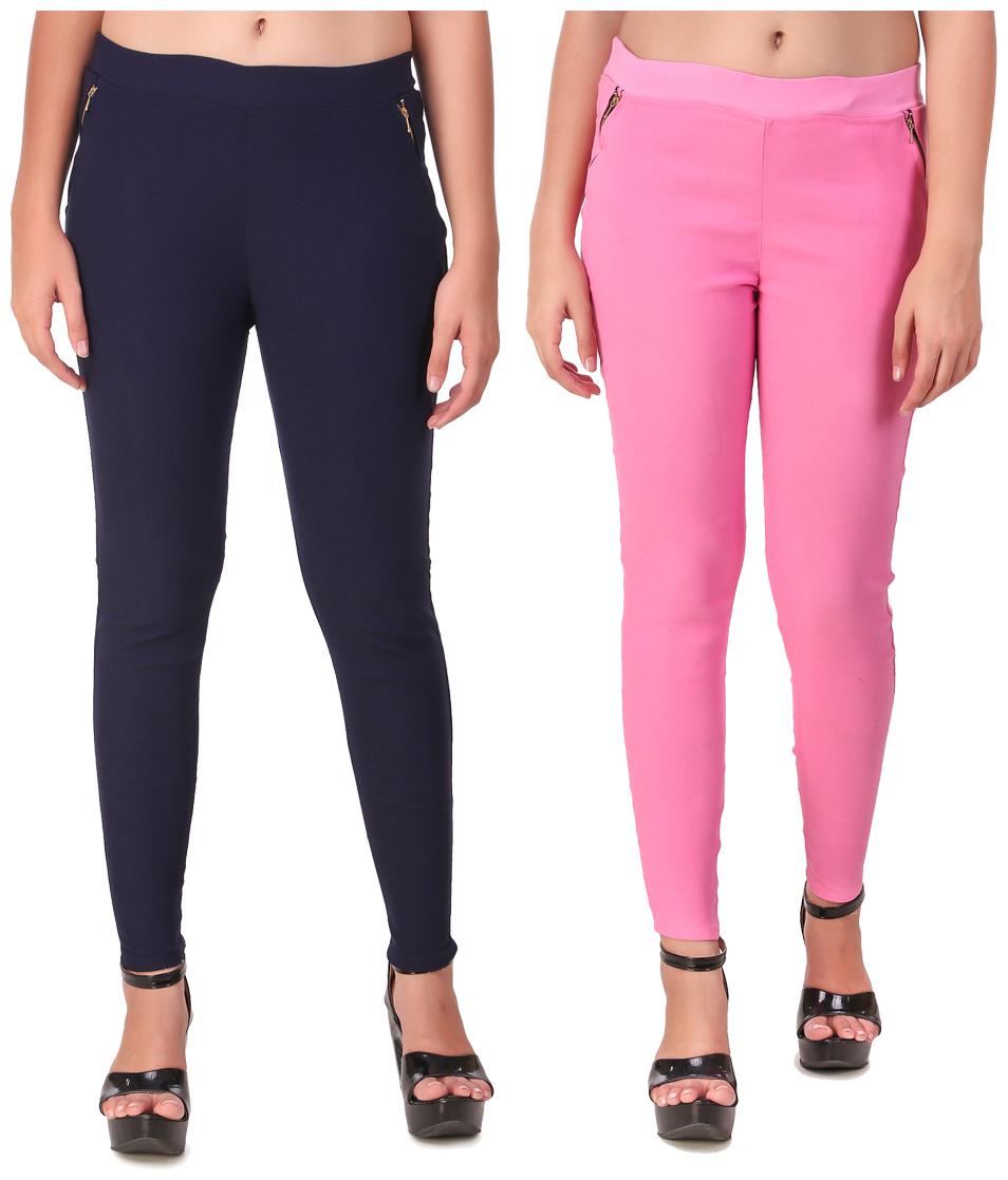 

Krishty Trading Women Blue Pink Skinny fit Jegging