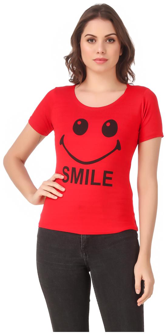 

Krishty Trading Lycra Casual Regular T Shirt Red