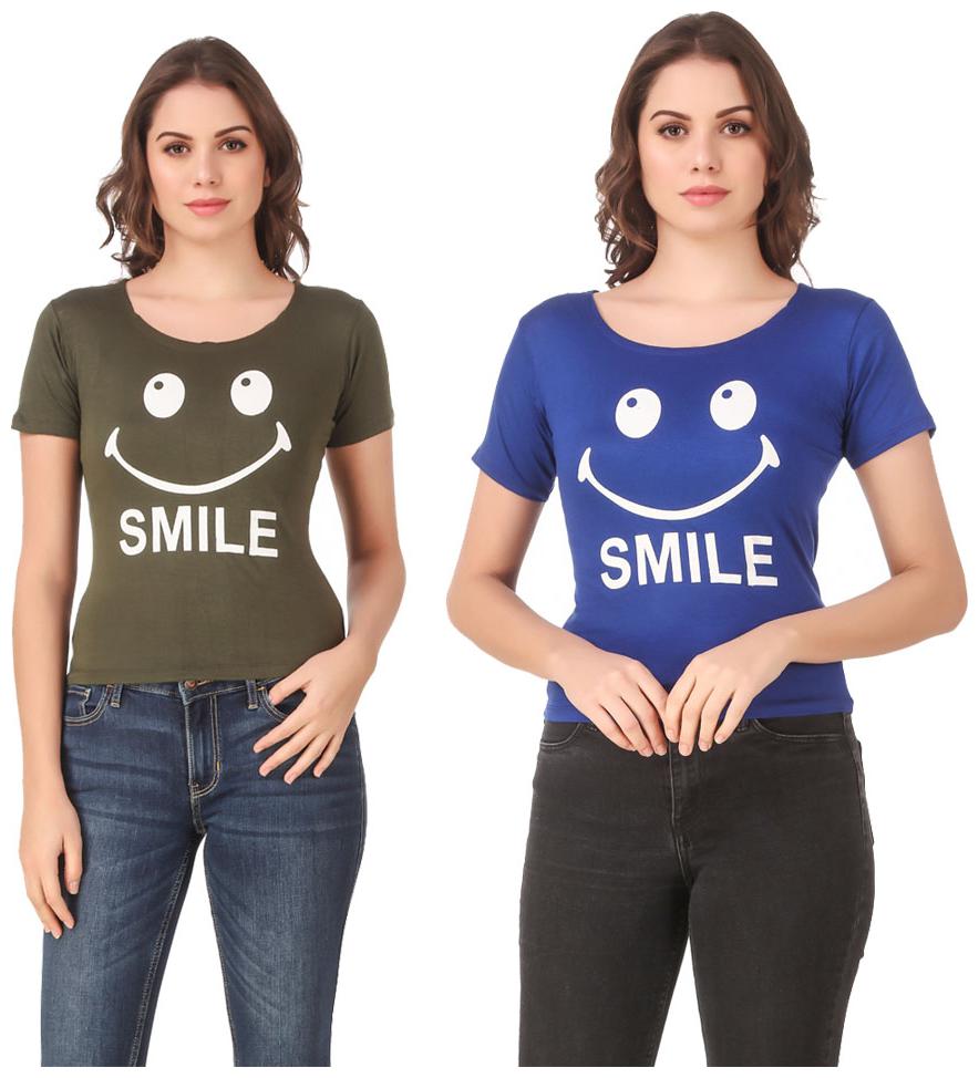 

Krishty Trading Lycra Printed Green Blue Color T-Shirt