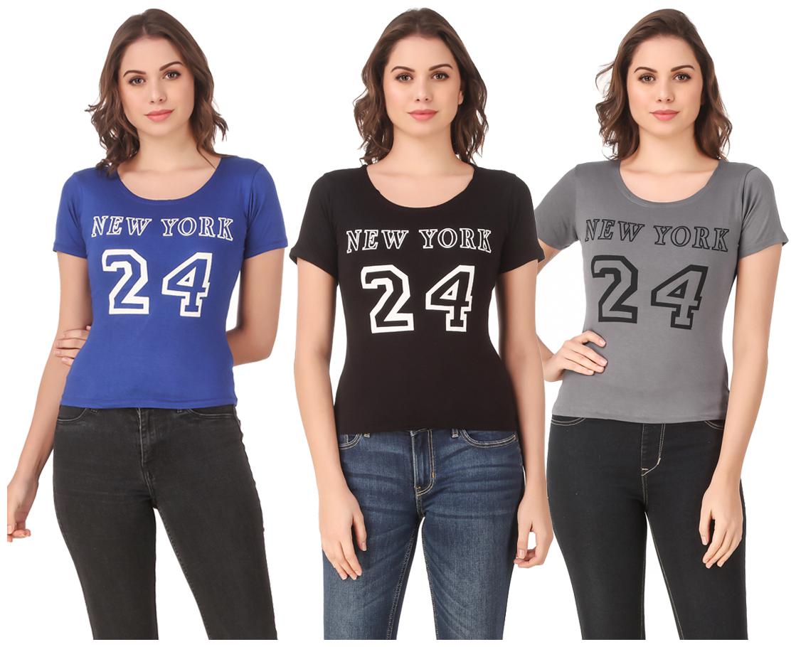 

Krishty Trading Lycra Casual Regular T Shirt Multi