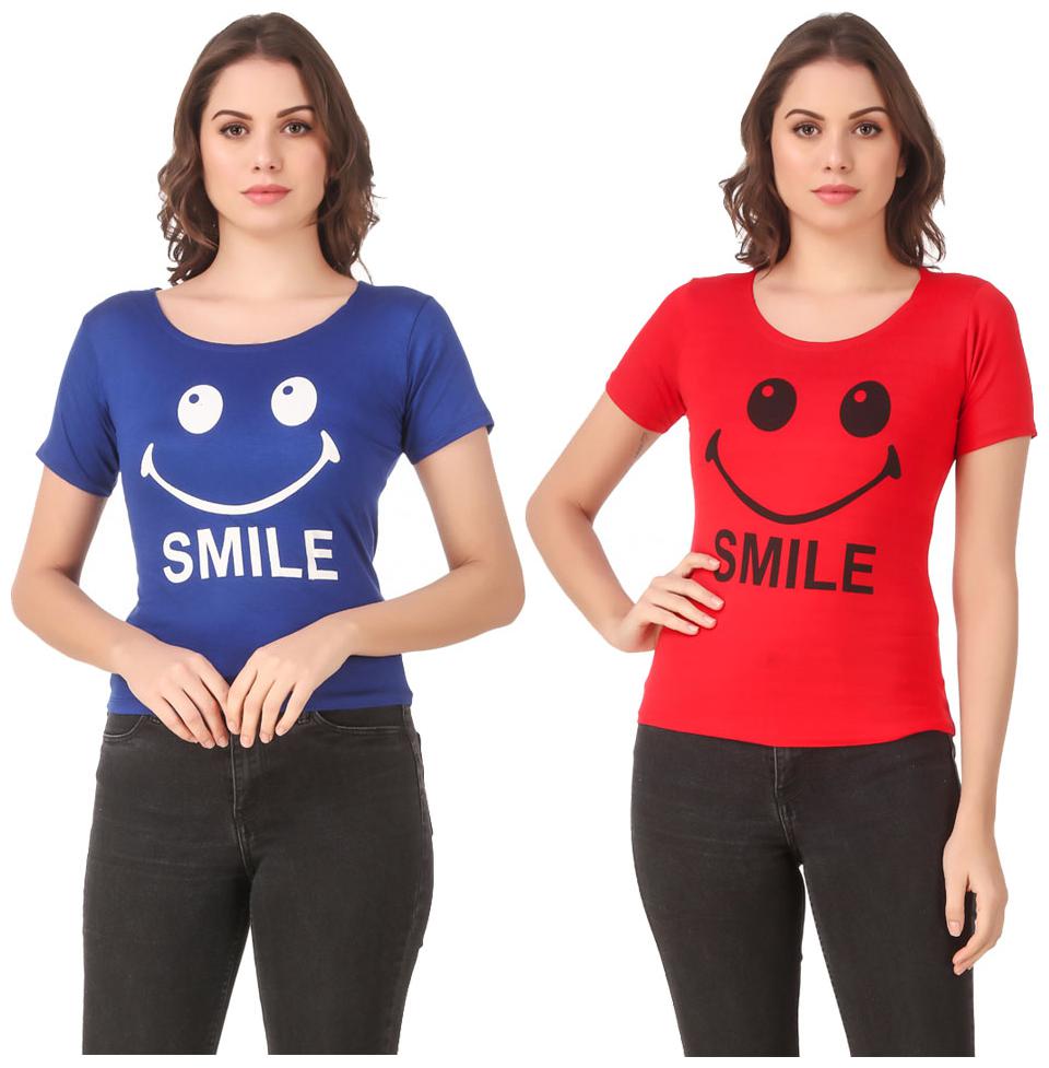

Krishty Trading Lycra Printed Blue Red Color T-Shirt