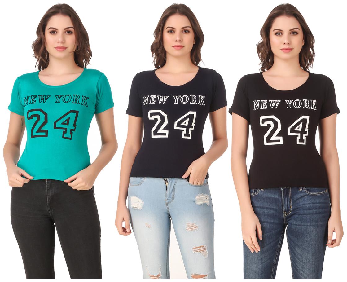 

Krishty Trading Lycra Casual Regular T Shirt Multi