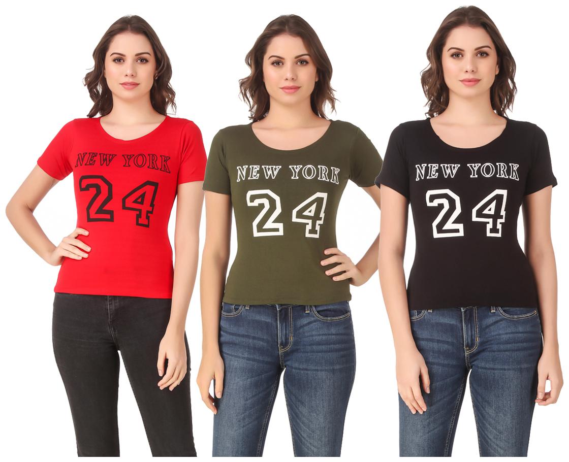 

Krishty Trading Lycra Casual Regular T Shirt Multi