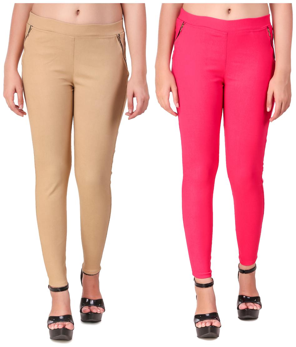 

Krishty Trading Women Beige Pink Skinny fit Jegging