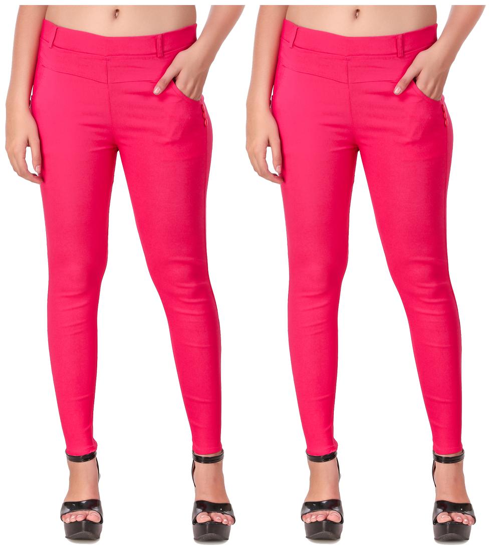 

Krishty Trading Women Pink Skinny fit Jegging