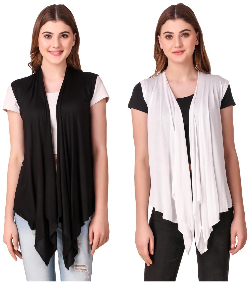 

Krishty Trading Women Shrug - Black White