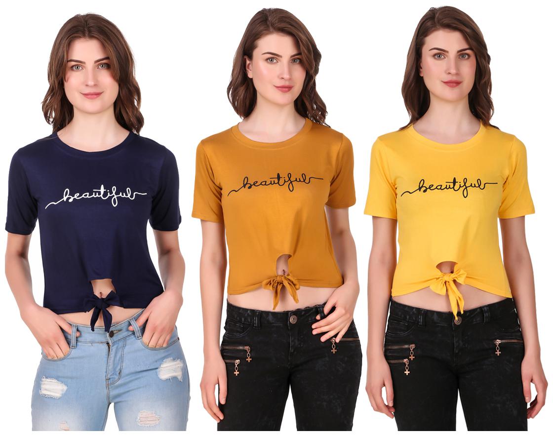 

Krishty Trading Women Printed Crop top - Multi