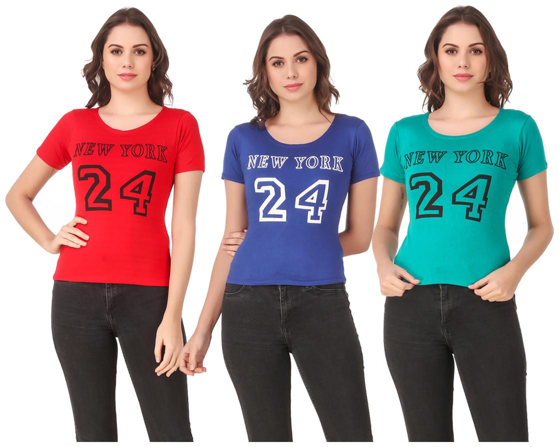 

Krishty Trading Lycra Casual Regular T Shirt Multi