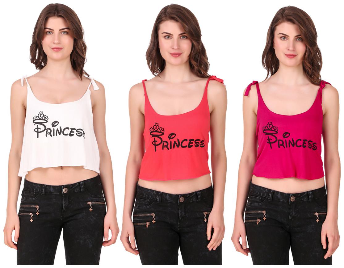

Krishty Trading Women Printed Crop top - Multi