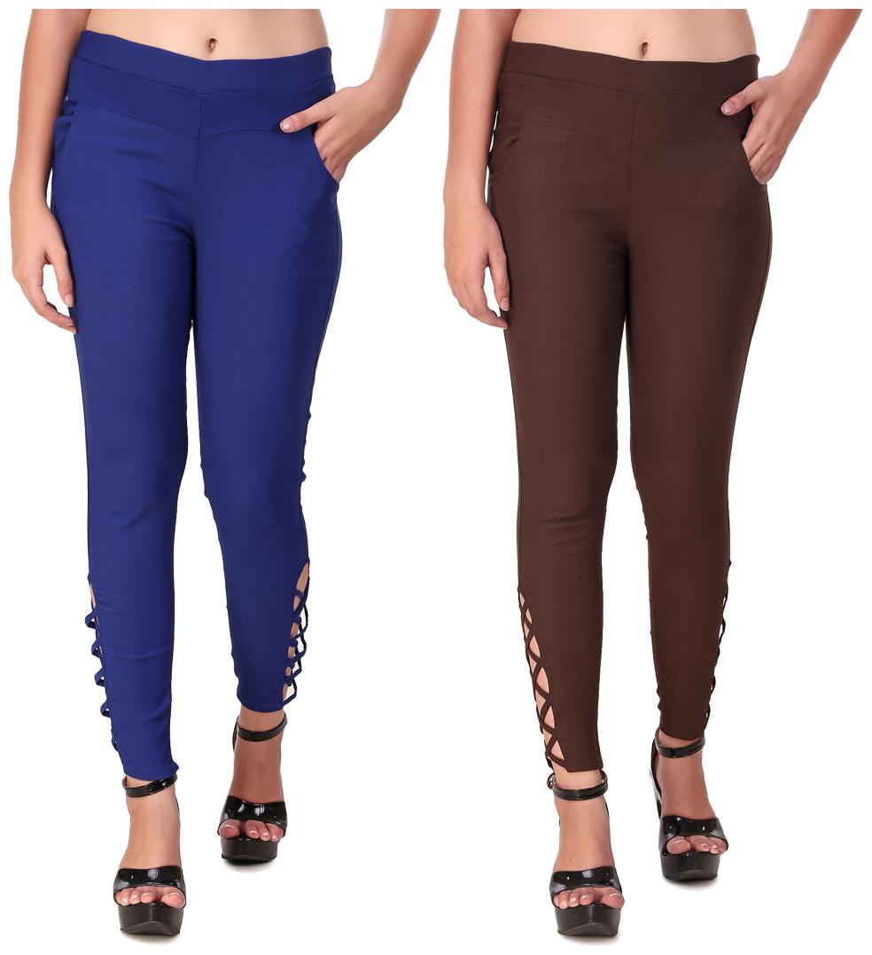 

Krishty Trading Women Blue Brown Skinny fit Jegging