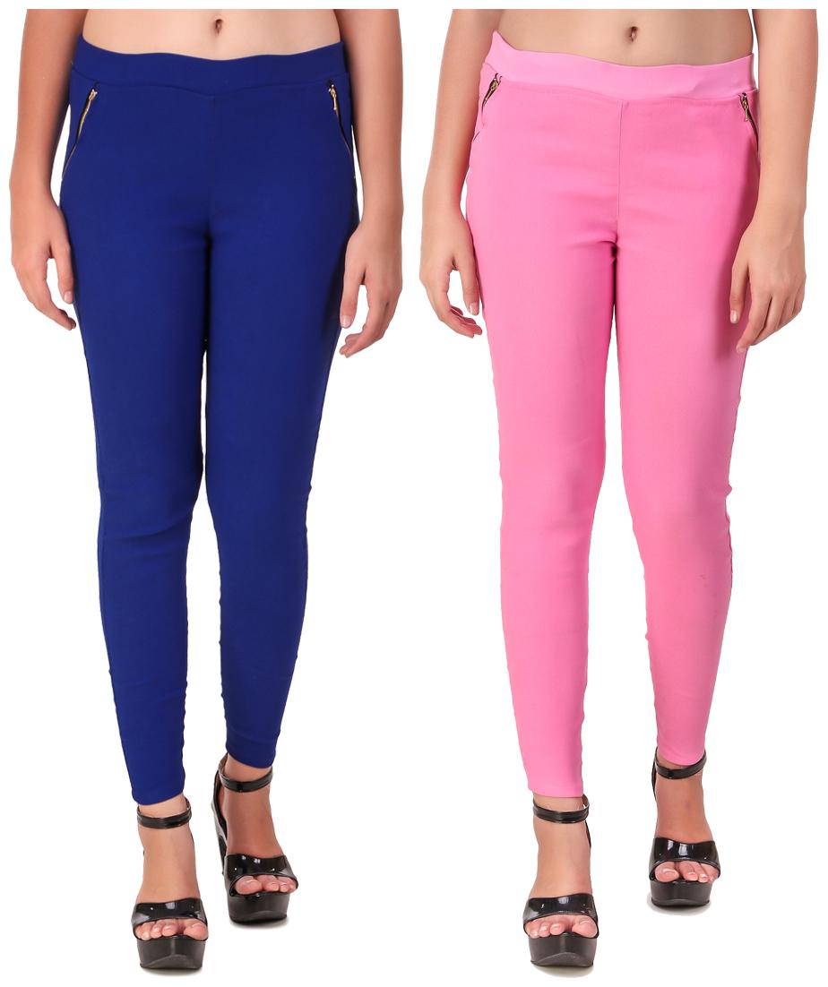 

Krishty Trading Women Blue Pink Skinny fit Jegging
