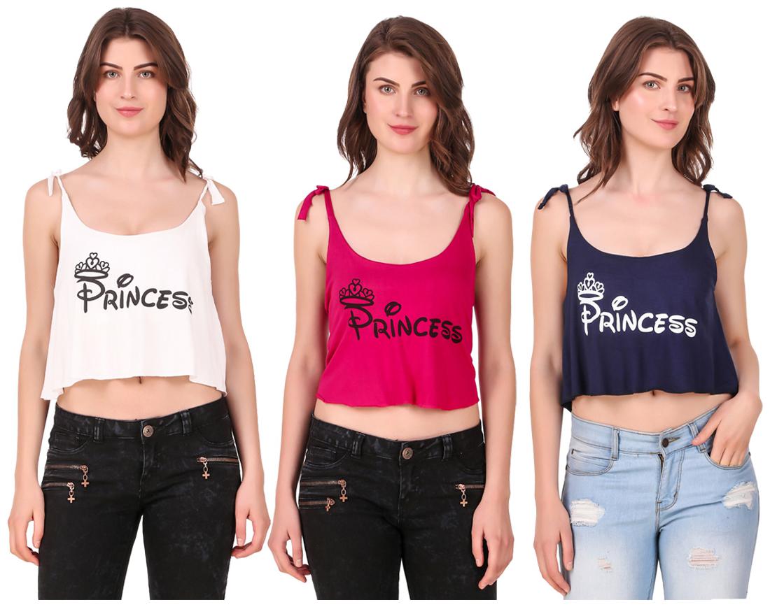 

Krishty Trading Women Printed Crop top - Multi