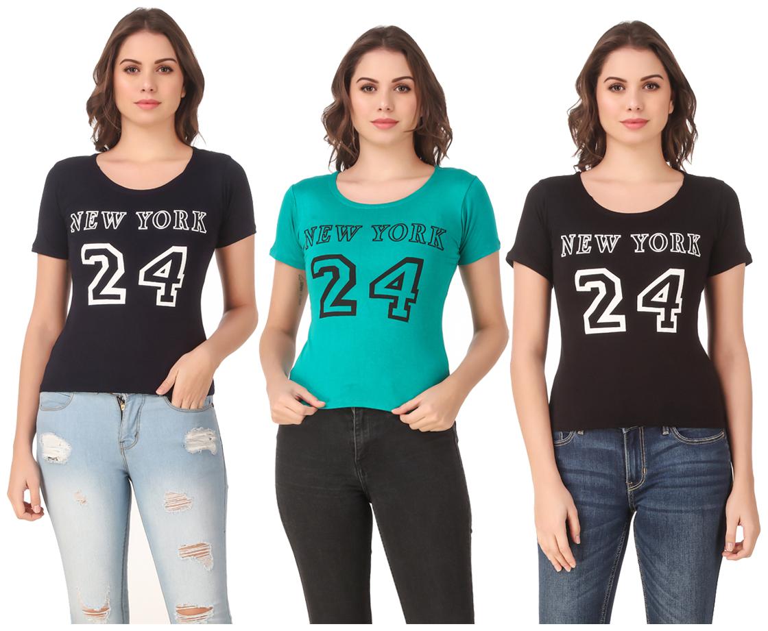 

Krishty Trading Lycra Casual Regular T Shirt Multi