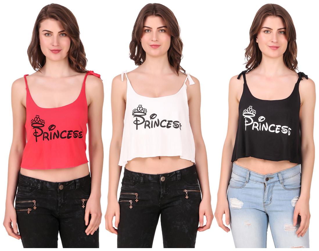 

Krishty Trading Women Printed Crop top - Multi