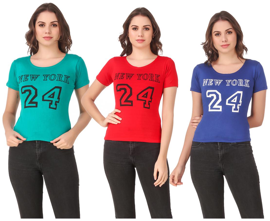 

Krishty Trading Lycra Casual Regular T Shirt Multi