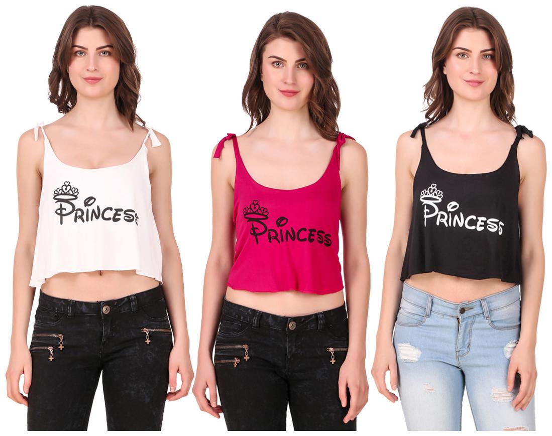 

Krishty Trading Women Printed Crop top - Multi