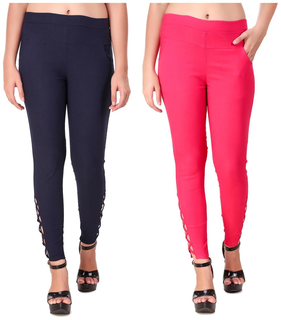 

Krishty Trading Women Blue Pink Skinny fit Jegging
