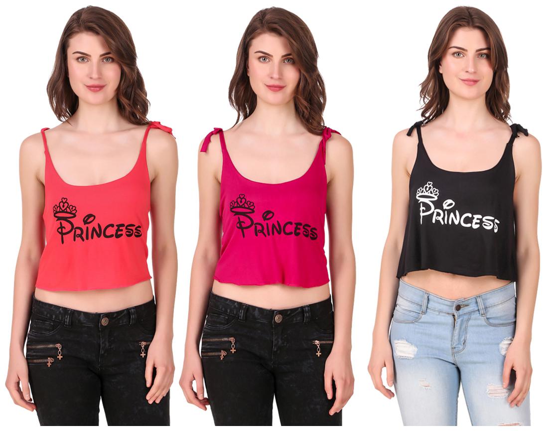 

Krishty Trading Women Printed Crop top - Multi