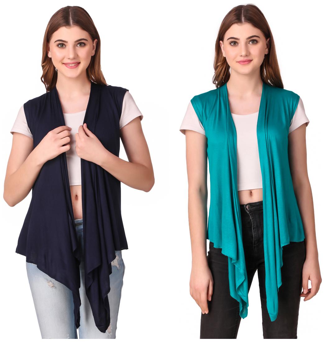 

Krishty Trading Casual Wear Shrug for women Navy Blue