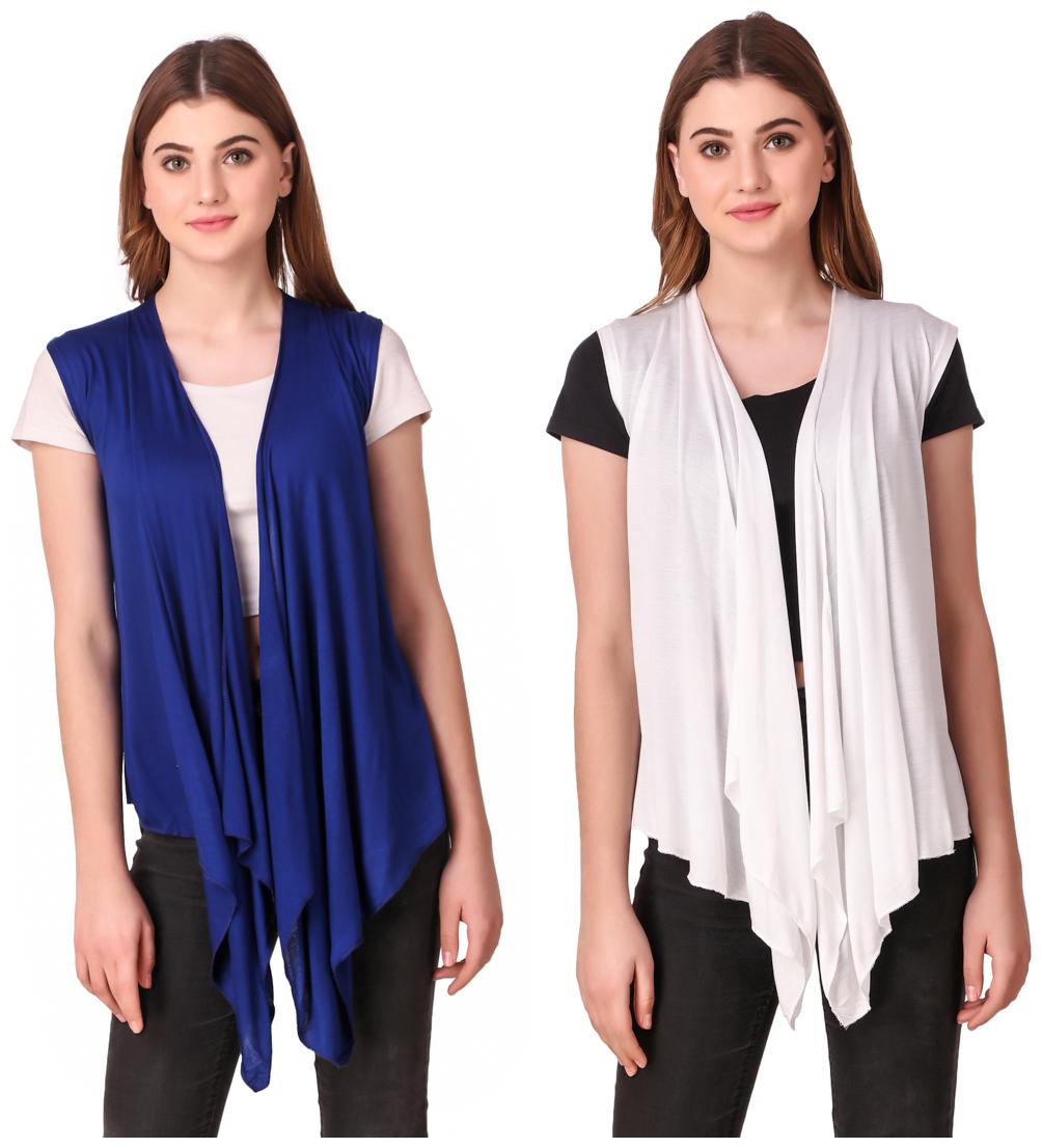 

Krishty Trading Women Shrug - Blue White