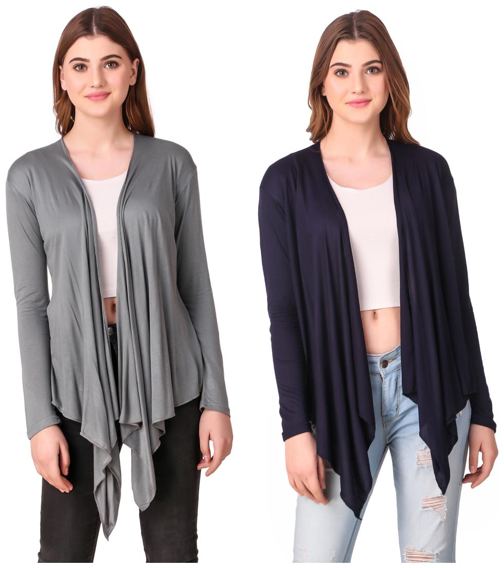 

Krishty Trading Women Shrug - Grey Black