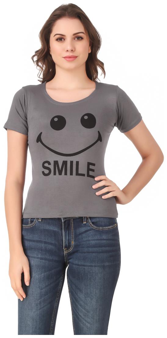

Krishty Trading Lycra Casual Regular T Shirt Grey