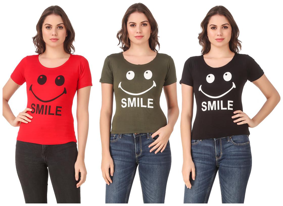 

Krishty Trading Lycra Casual Regular T Shirt Multi