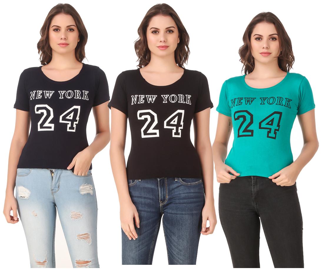 

Krishty Trading Lycra Casual Regular T Shirt Multi