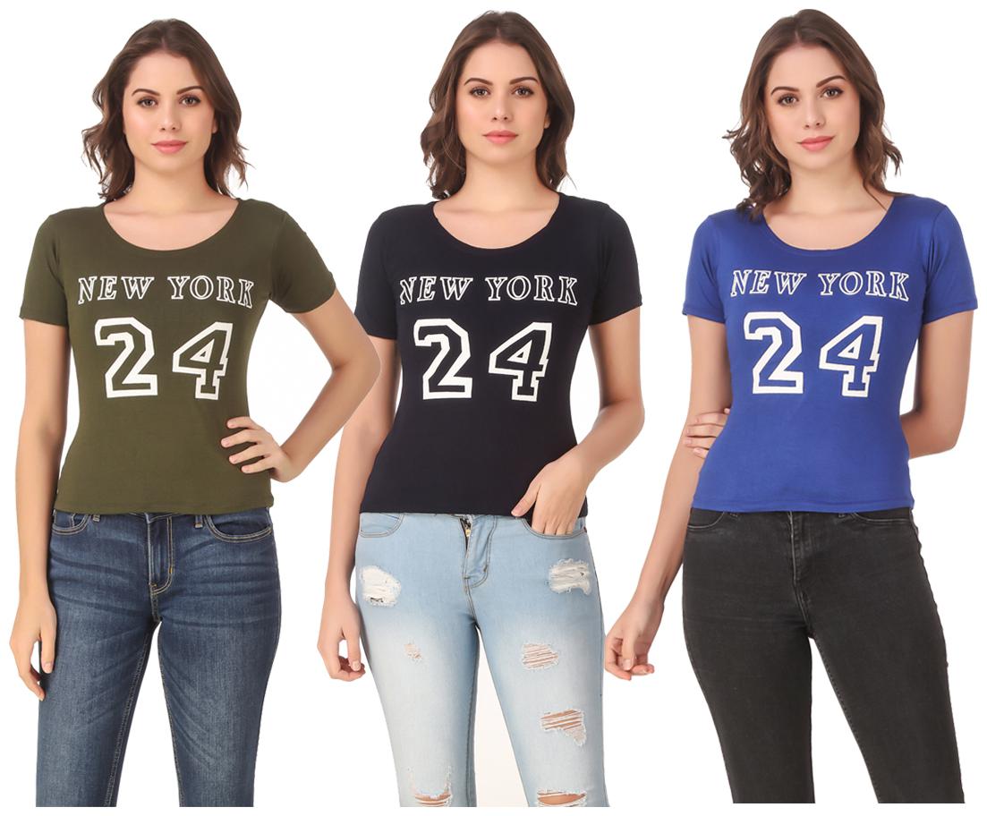 

Krishty Trading Lycra Casual Regular T Shirt Multi