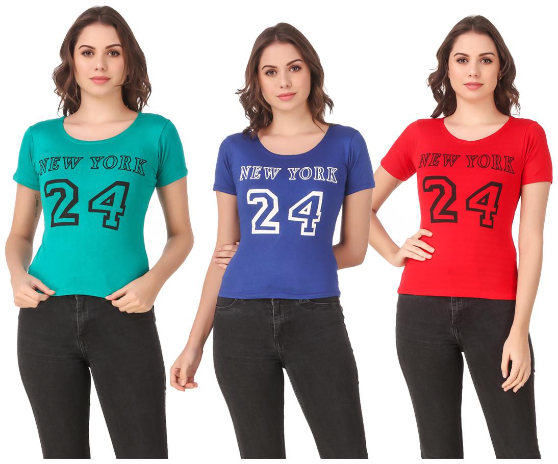 

Krishty Trading Lycra Casual Regular T Shirt Multi