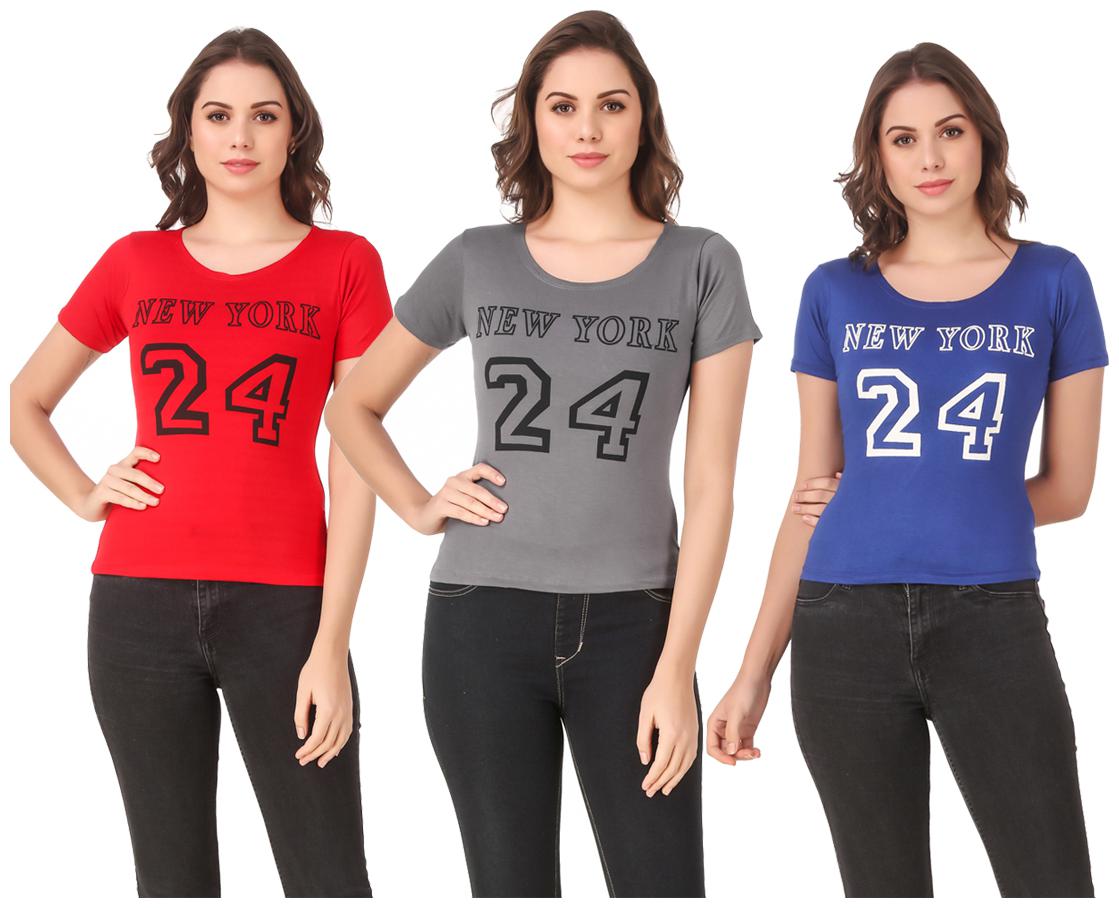 

Krishty Trading Lycra Casual Regular T Shirt Multi