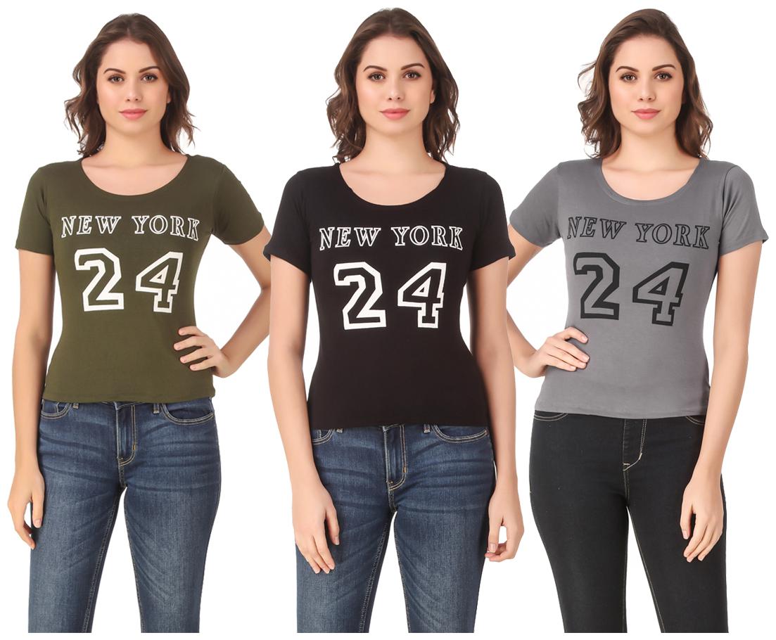 

Krishty Trading Lycra Casual Regular T Shirt Multi