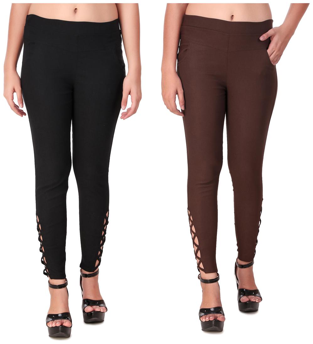 

Krishty Trading Women Black Brown Skinny fit Jegging