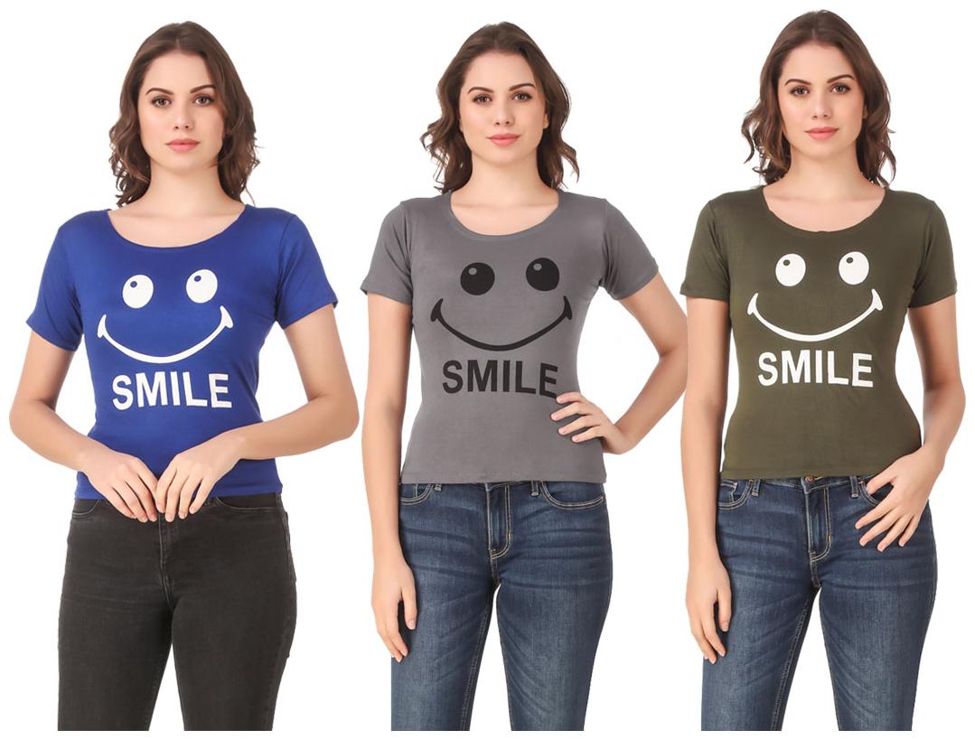 

Krishty Trading Lycra Casual Regular T Shirt Multi