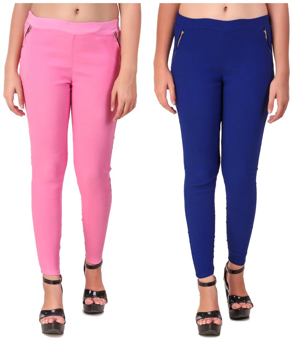 

Krishty Trading Women Pink Blue Skinny fit Jegging