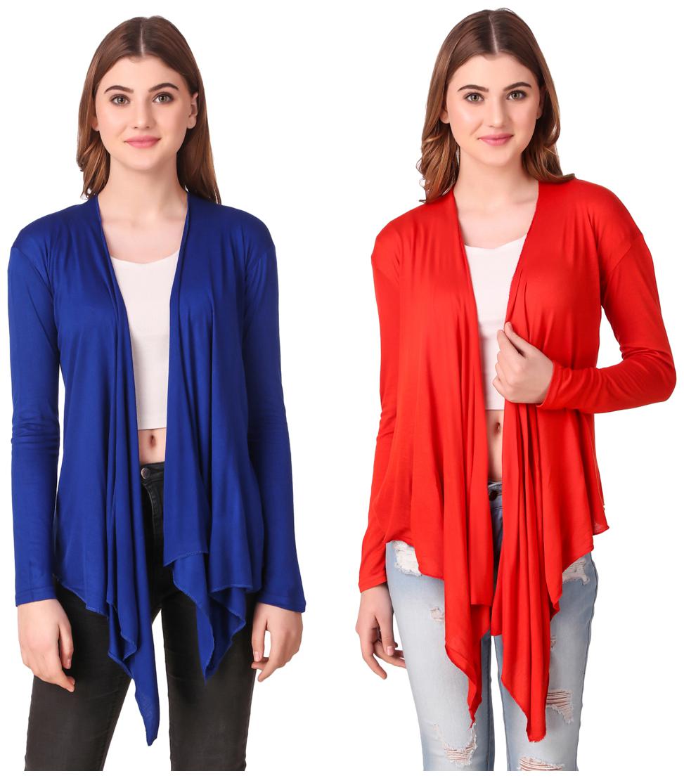 

Krishty Trading Women Shrug - Blue Red