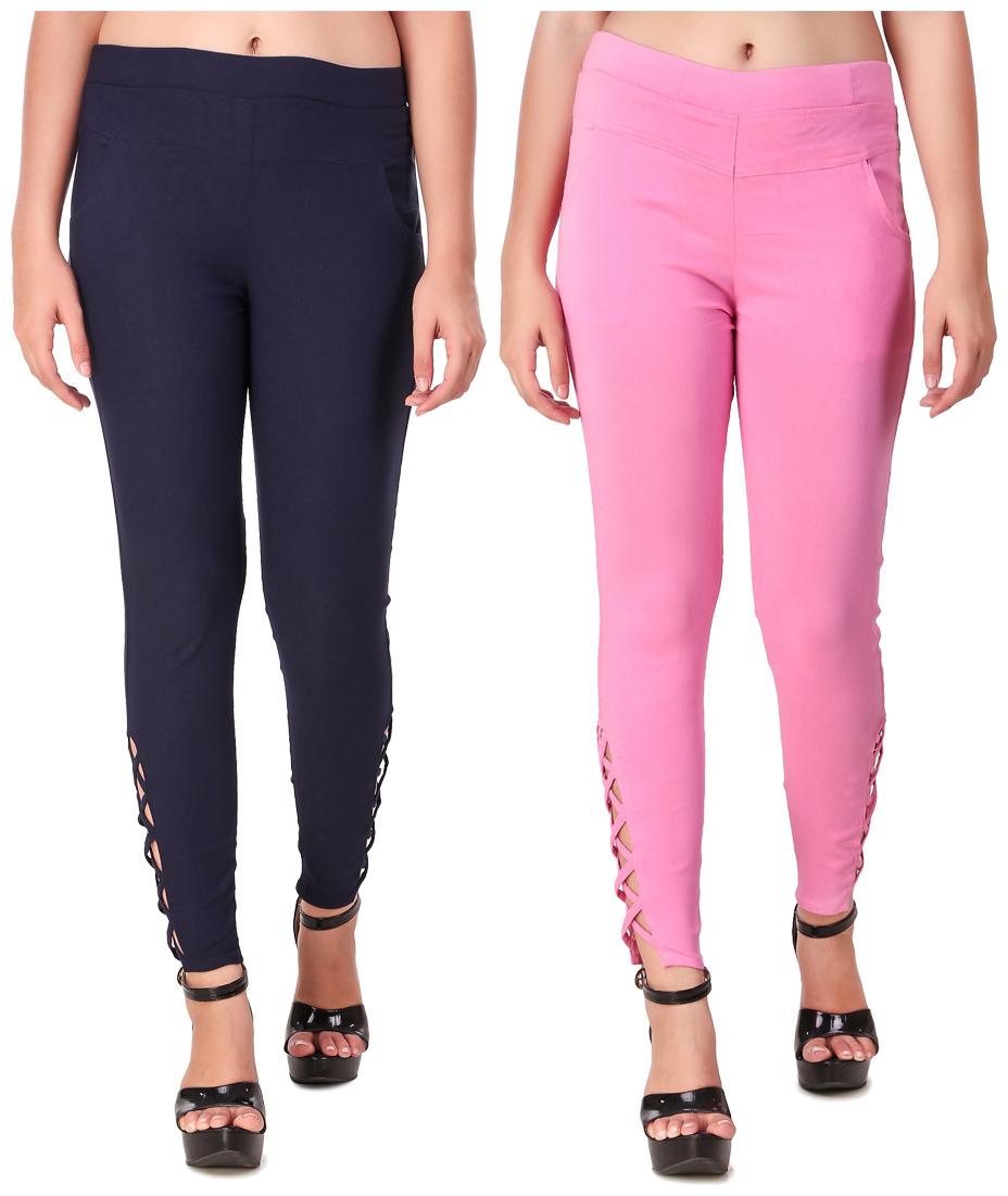 

Krishty Trading Women Blue Pink Skinny fit Jegging