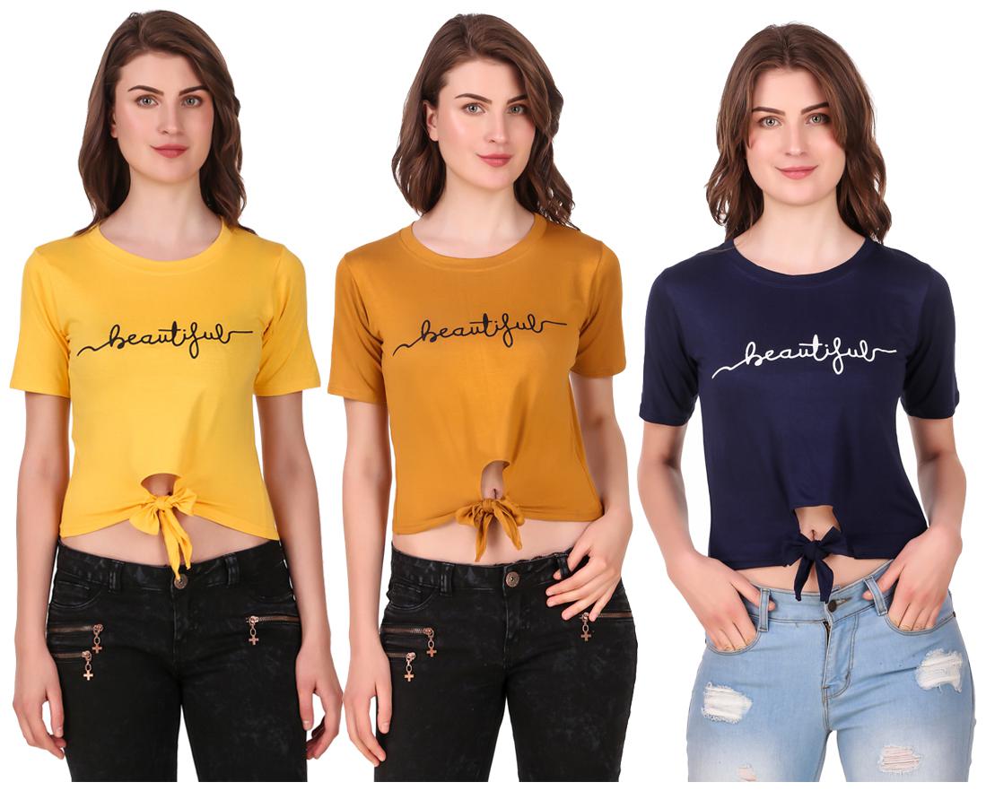 

Krishty Trading Women Printed Crop top - Multi