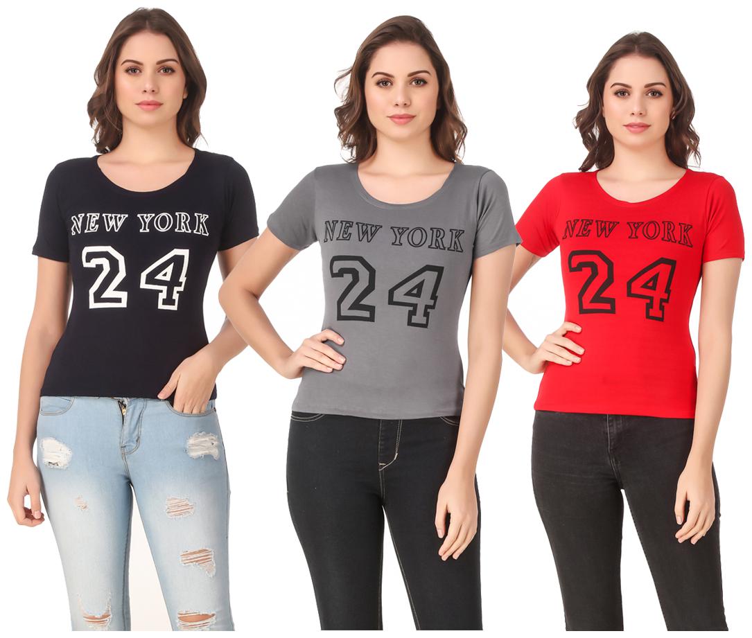 

Krishty Trading Lycra Casual Regular T Shirt Multi