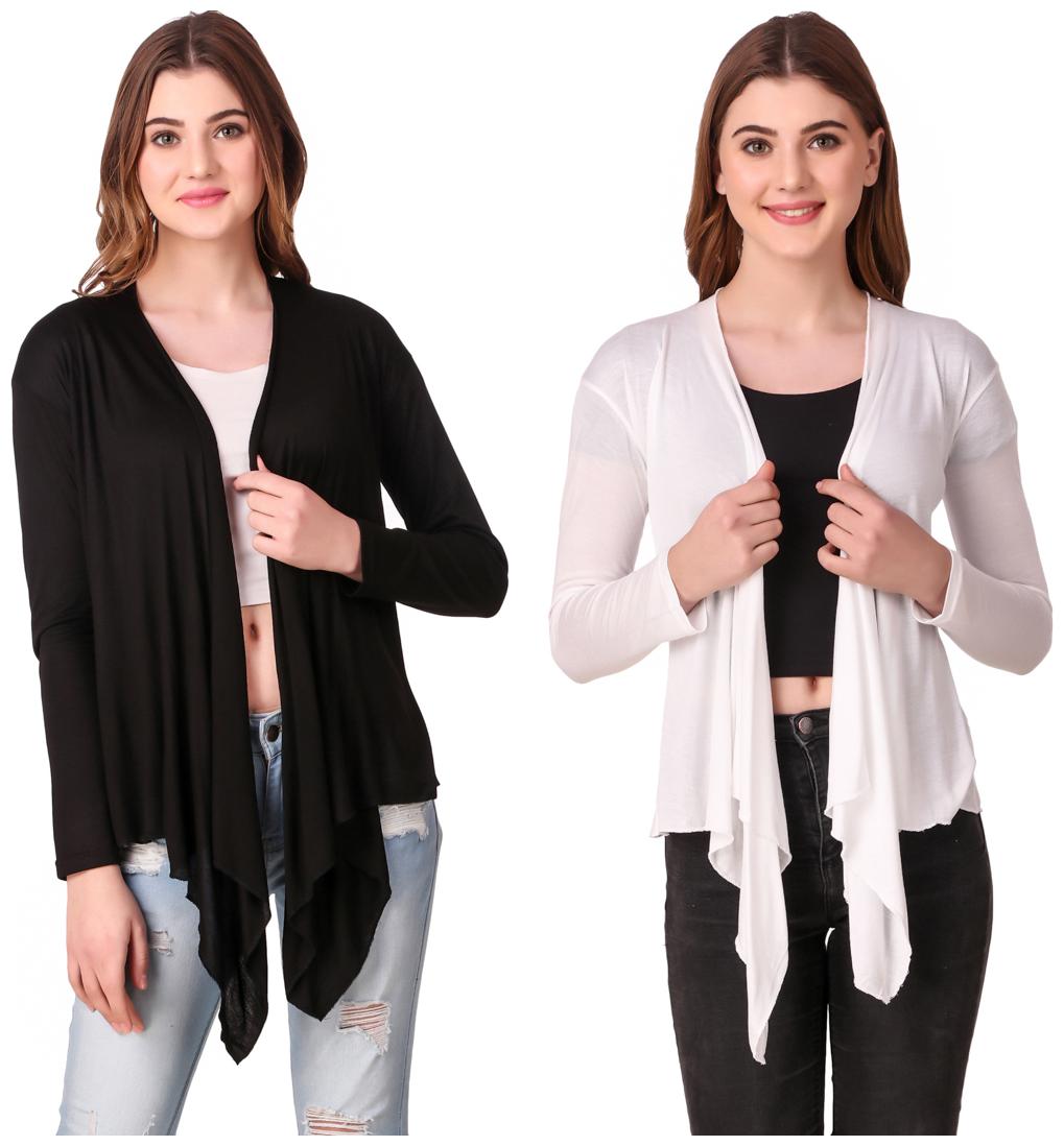 

Krishty Trading Women Shrug - Black White