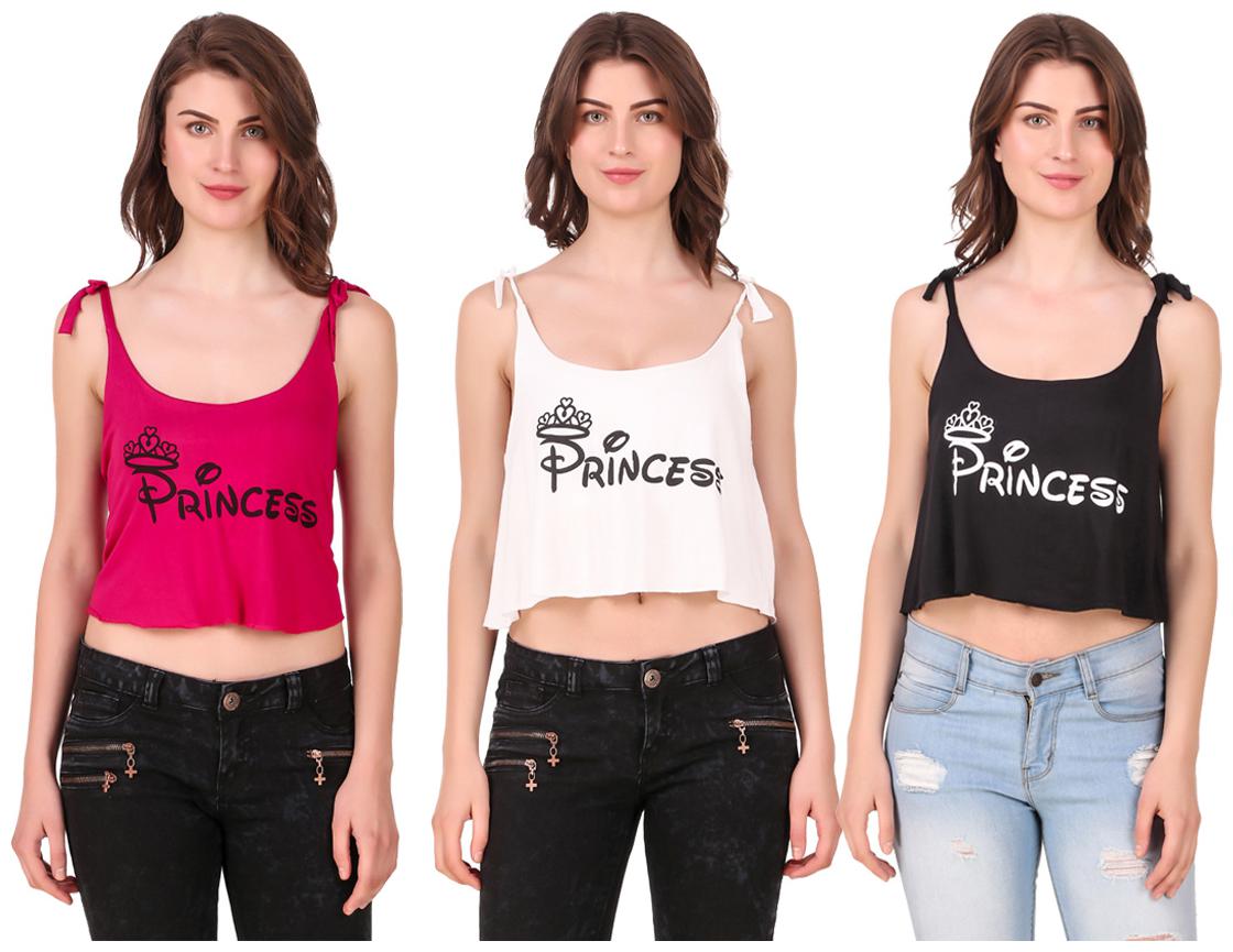 

Krishty Trading Women Printed Crop top - Multi