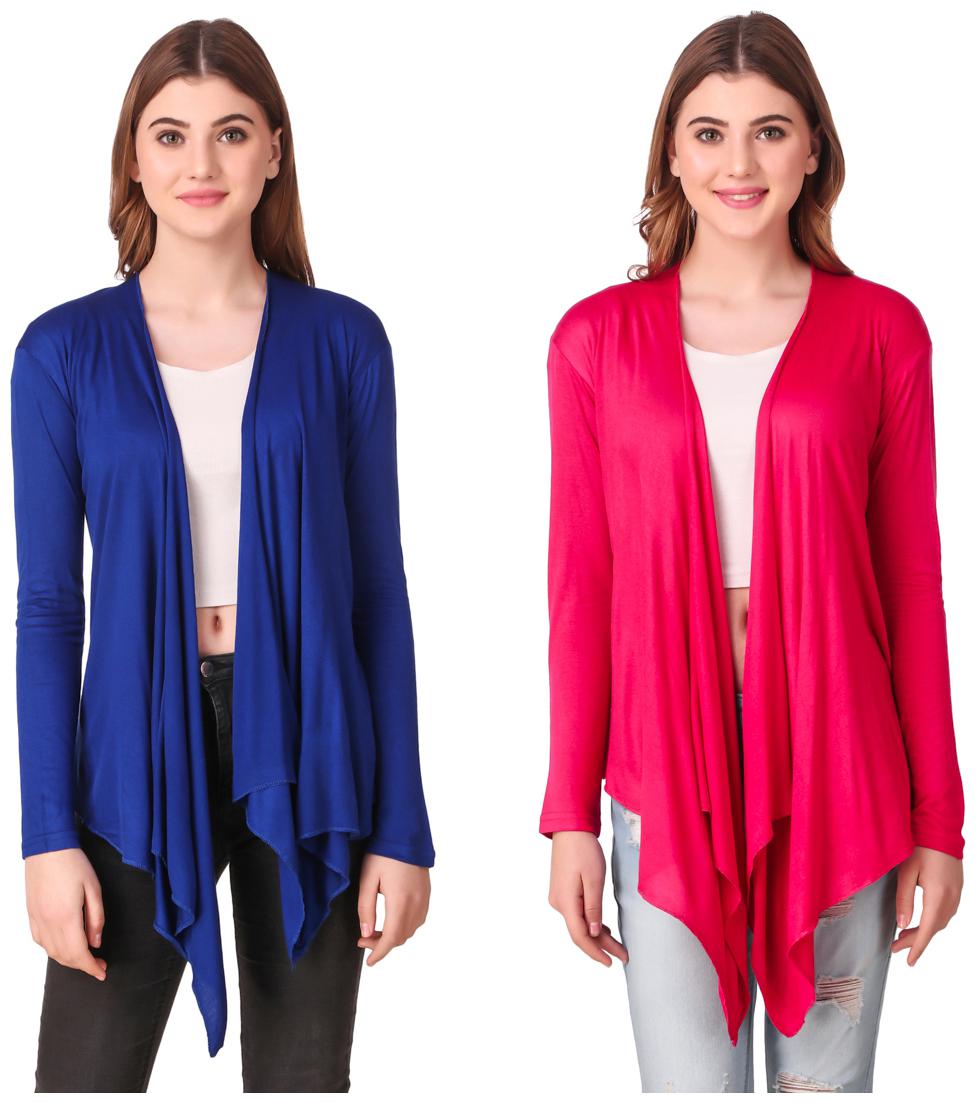 

Krishty Trading Women Shrug - Blue Pink