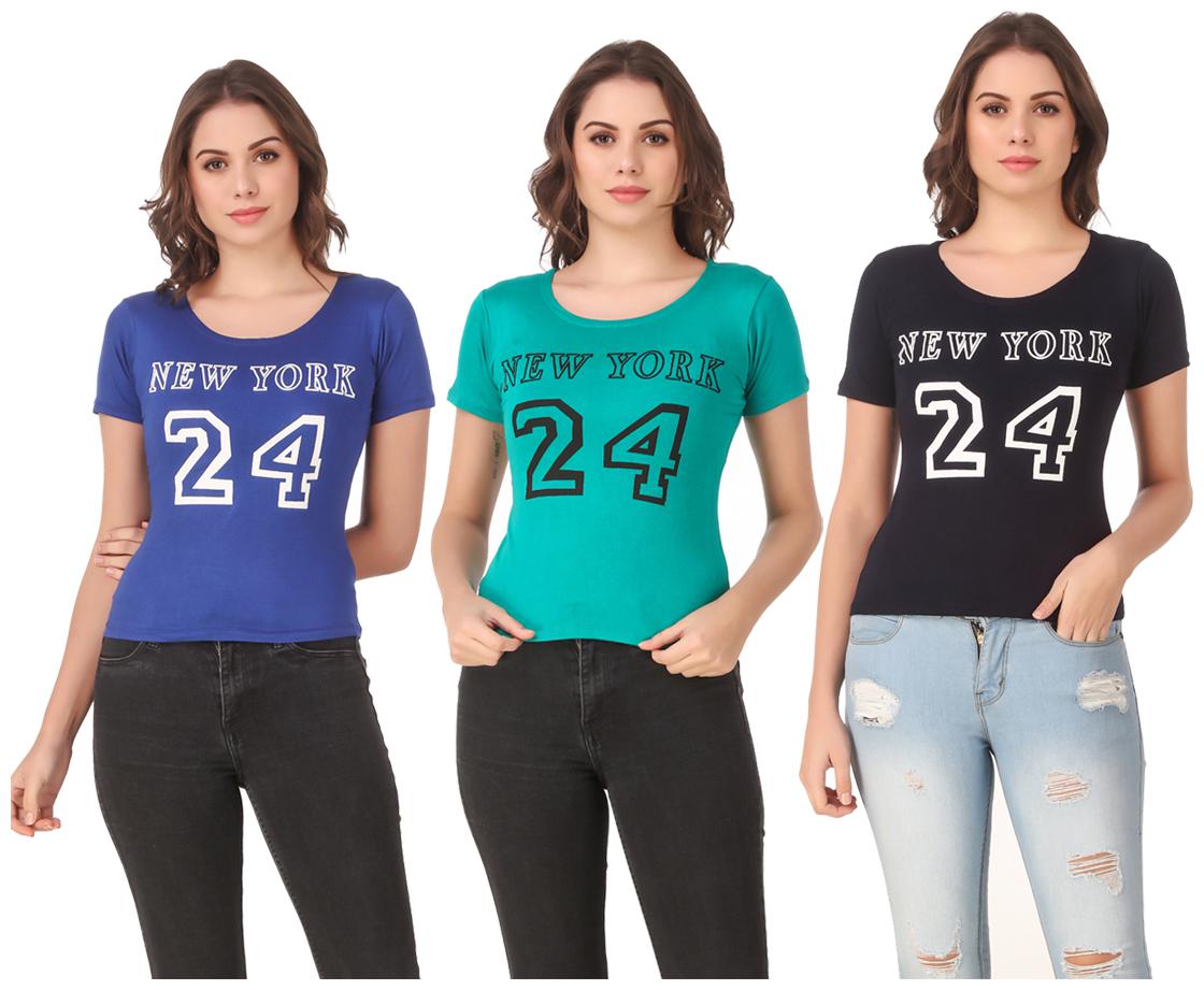 

Krishty Trading Lycra Casual Regular T Shirt Multi