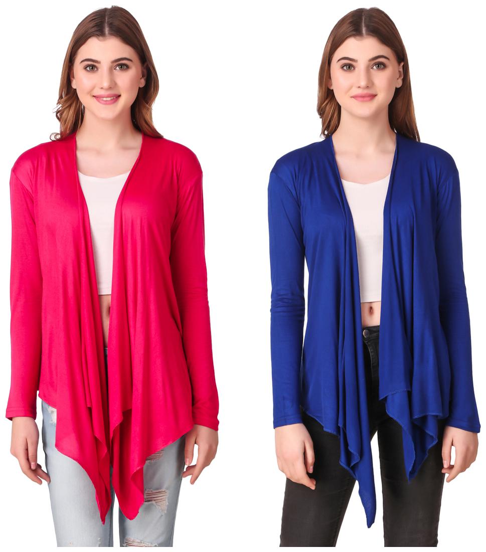 

Krishty Trading Women Shrug - Pink Blue