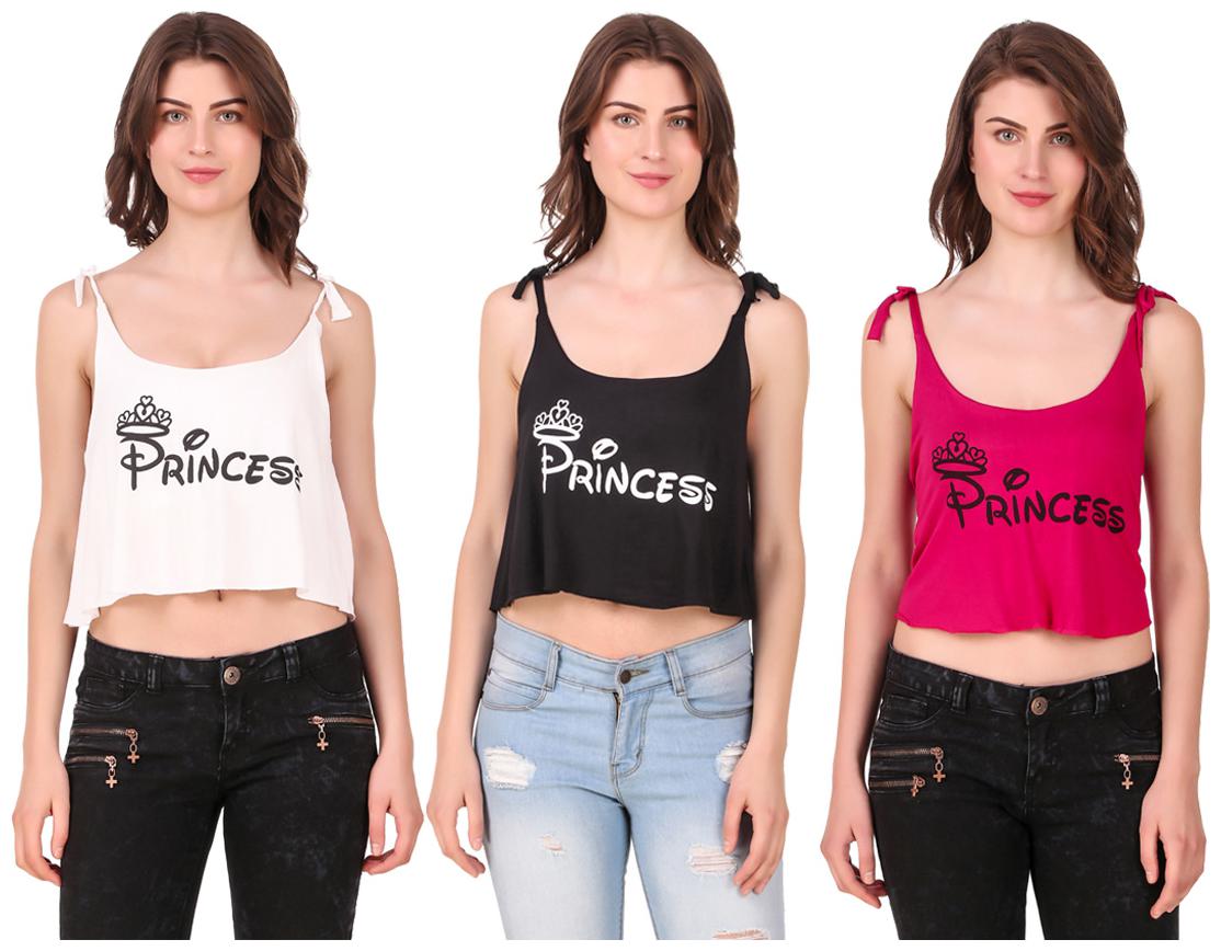 

Krishty Trading Women Printed Crop top - Multi
