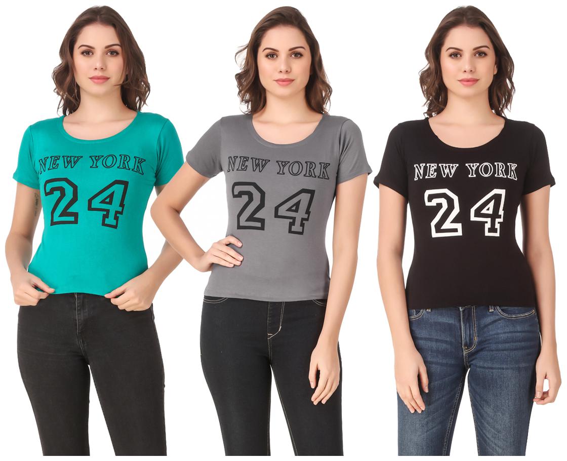 

Krishty Trading Lycra Casual Regular T Shirt Multi