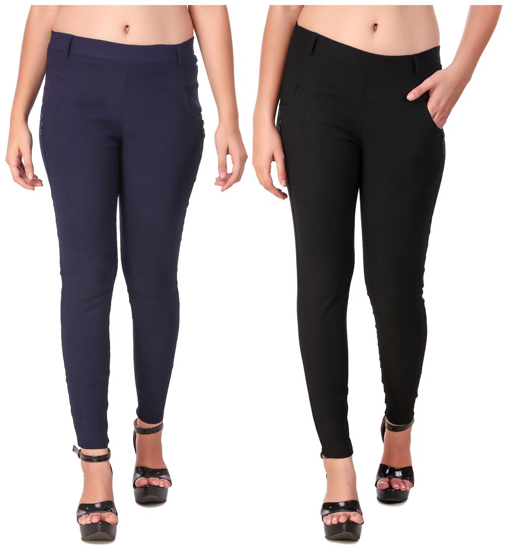 

Krishty Trading Women Blue Black Skinny fit Jegging